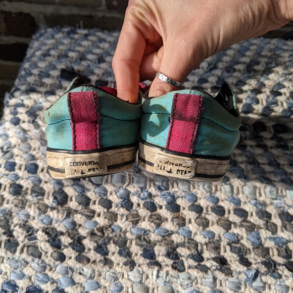 Converse Chuck Taylor All Star pink and teal blue size 8 - Picture 5 of 7